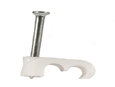 White CT63 Cable Clips - Box 100