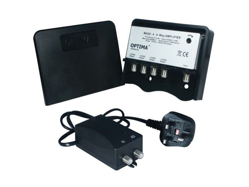 Optima 25dB Variable Way Masthead and Power Supply Kit MA25