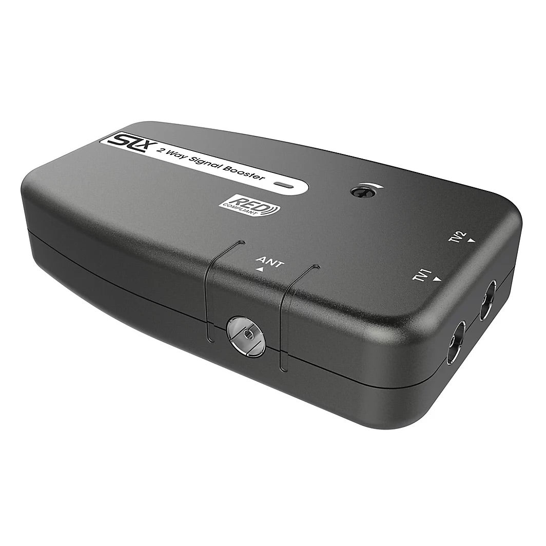 SLx 2 Way TV Signal Booster Aerial Amplifier with Coax Connections