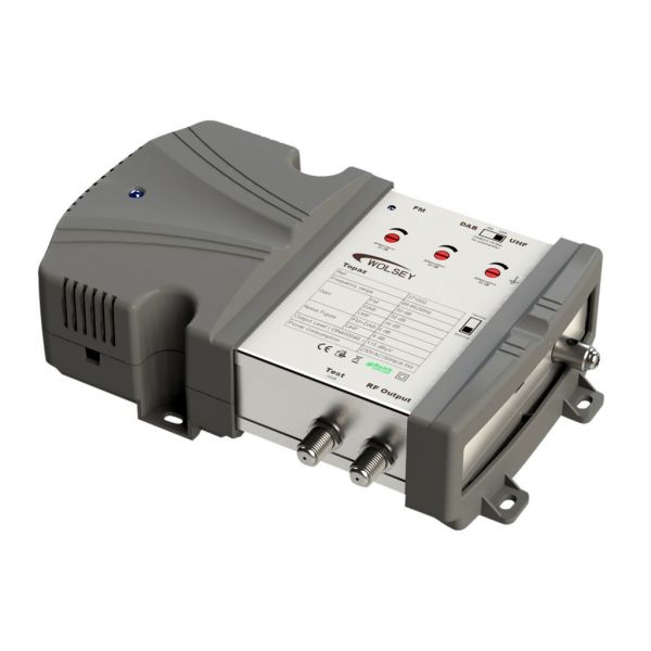 Wolsey TOPAZ LTE700 Launch Amplifier, 3 In 1 Out, FM/DAB/UHF, Variable Gain