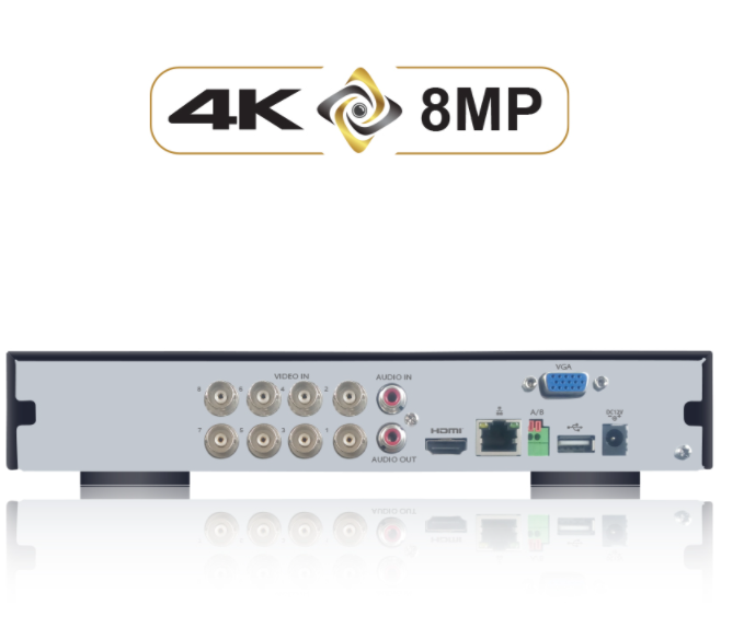 8 Channel 8MP 4K B6 DVR - 4TBHDD