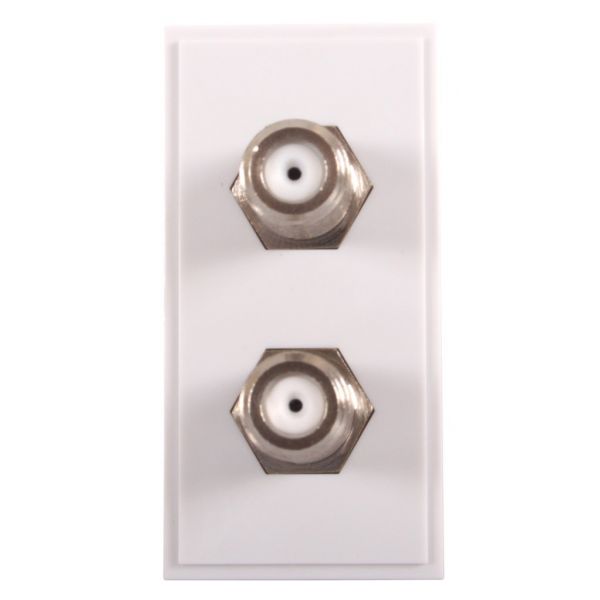 Triax Twin F Back-Back Module (25x50) - White