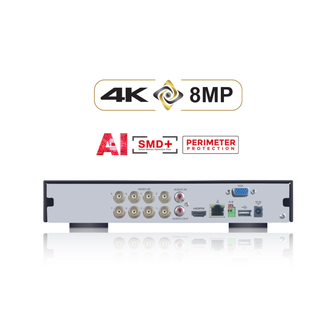 SPRO B6 8MP 8 Channels 5in1 with AI DHDVR12-B6-V2 4TB