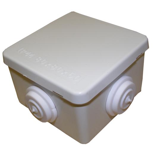 IP55 Junction Box 80 x 80 x 50mm - White