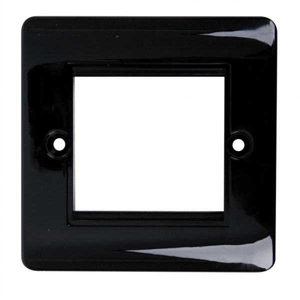 Triax 1 Gang 2 Module Bevel Edge Plate - Black