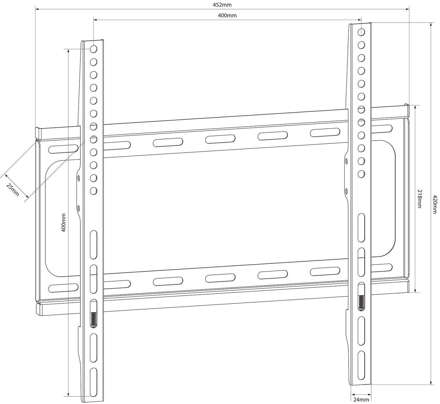 AV:LINK TV Wall Bracket - Fixed 26" - 50" - SF401 - 129.541
