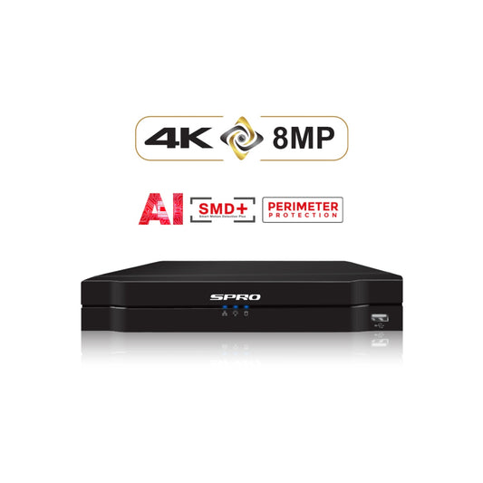 SPRO B4 8MP 8 Channels 5in1 - 2TB