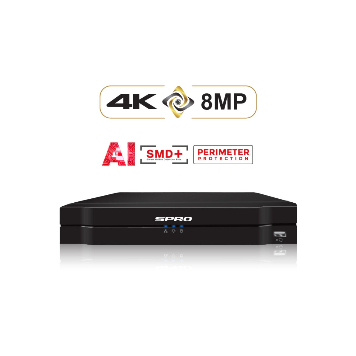 SPRO B4 8MP 4 Channels 5in1 DVR 1TB HDD