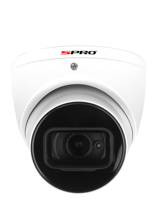 8MP, 2.8MM, TURRET DOME, AUDIO, 30M IR, WDR, IP67, POE, WHITE
