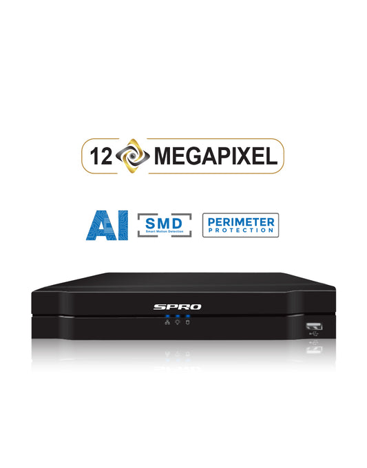 SPRO A5 4 Channel 12MP IP NVR 1TB HDD