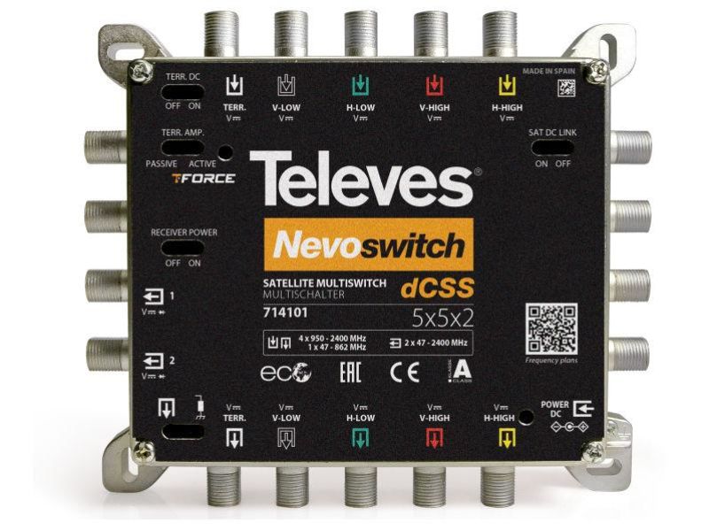 Televes dCSS NevoSwitch 5x2 dSCR Multiswitch - 714101