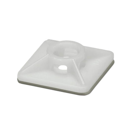 Adhesive Cable Tie Mount - White