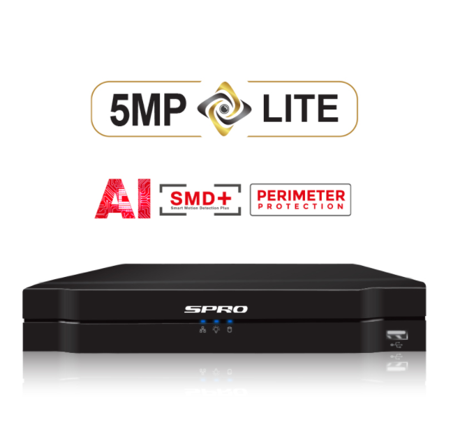 SPRO 4 Channel 5MP Lite AI DVR - 1TB HDD
