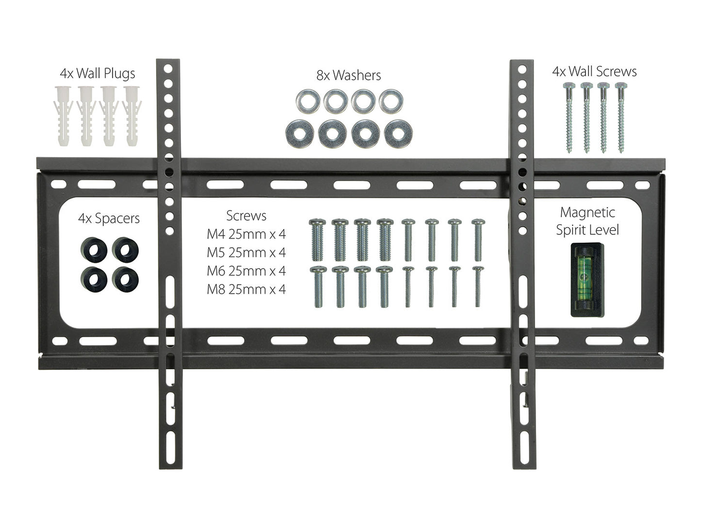 AV:LINK TV Wall Bracket - Fixed - 32" - 65" - SF601 - 129.542