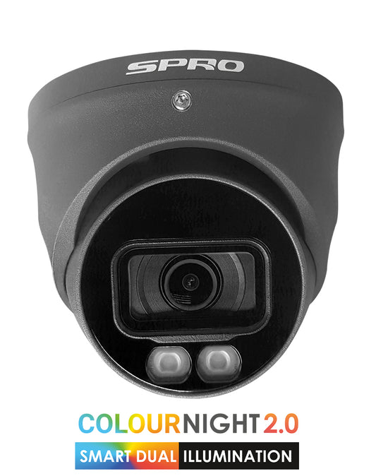 SPRO 5MP 4in1 Fixed Lens Turret with COLOUR NIGHT 2.0 ( DHD50/28LRW-4-M ) Grey