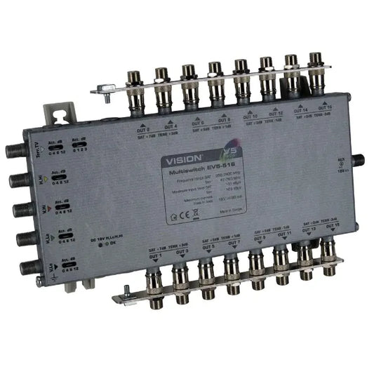 Vision 5 x 16 Multi-Switch With Earth Bars V5-516 - 118547