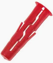 Red Plastic Fixing Plug 5.5mm - Box of 100
