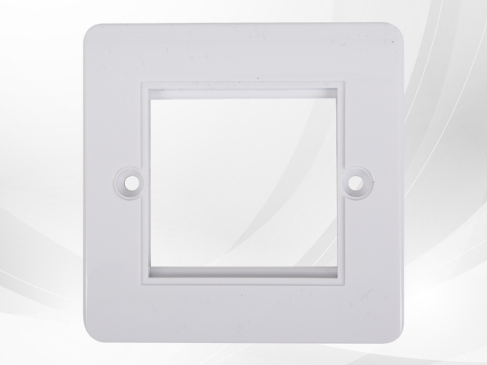 Triax 1 Gang 2 Module White Bevel Edge Plate