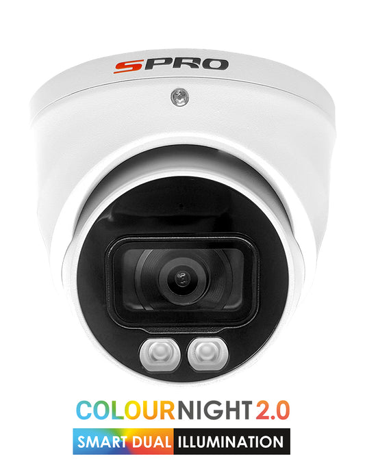 SPRO 5MP 4in1 Fixed Lens Turret with COLOUR NIGHT 2.0 ( DHD50/28LRW-4-M ) White