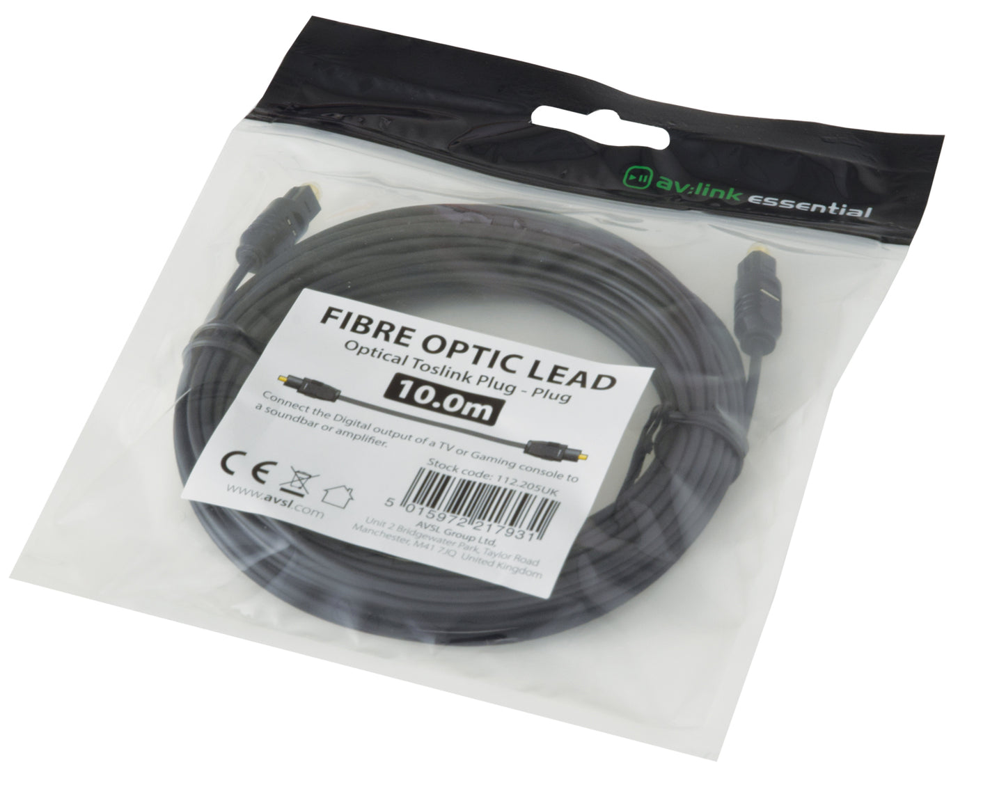 10m Fibre Optic Toslink Lead