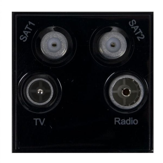 Triax Quad TV Radio Sat Sat Module Black (50 x 50mm) - Black