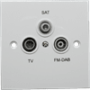 Blake Triplexed Outlet Plate TV / FM / SAT Shielded