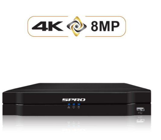 8 Channel 8MP 4K B6 DVR - 4TBHDD