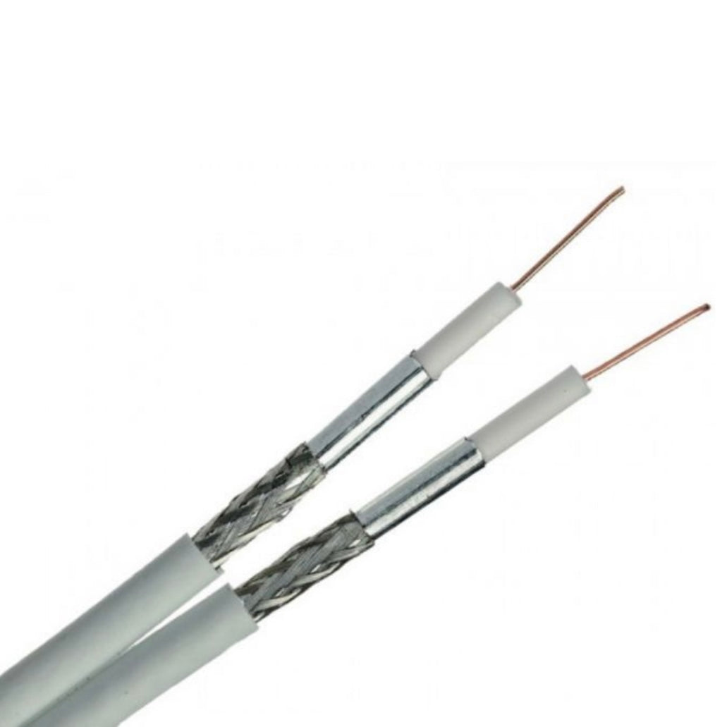 250m WH 63 Twin Cable White