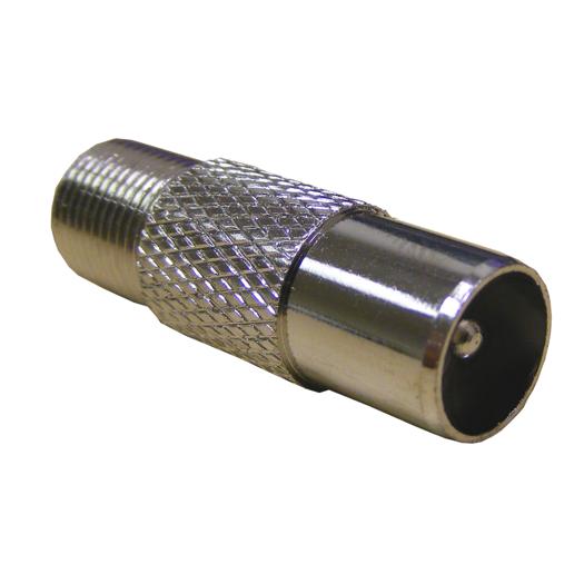 F Socket to Male Coax Connector