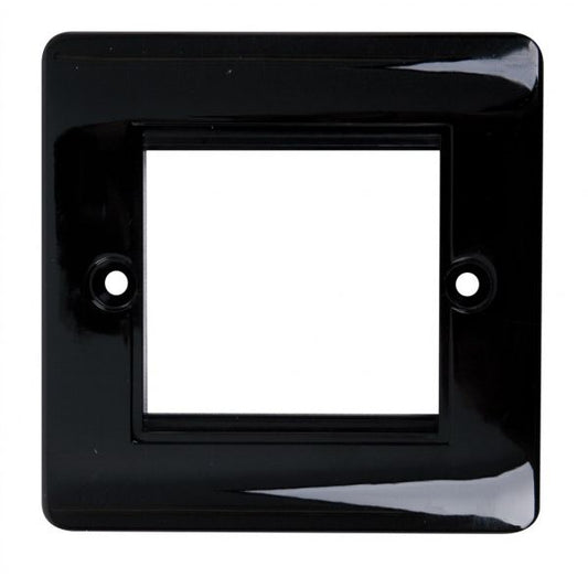 Triax 1 Gang 2 Module Bevel Edge Plate - Black