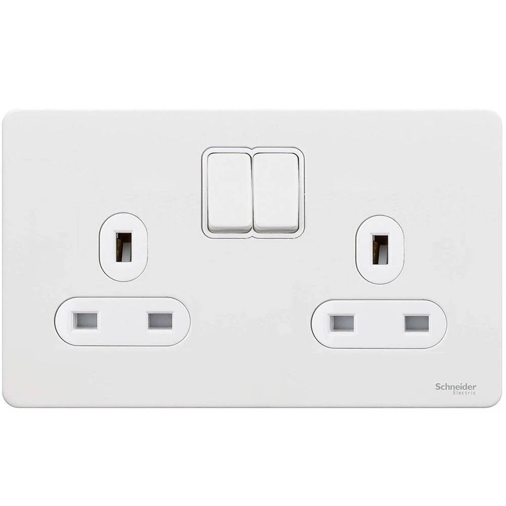 Schneider 13A Double Socket