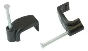 4mm Black FTE Cable Clips - Box 100