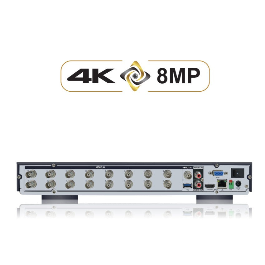 SPRO B4 8MP 16 Channels, POC DVR 16TB