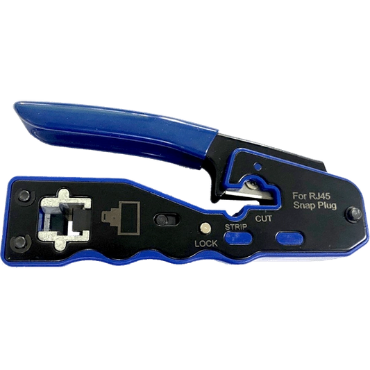 Heavy Duty RJ45 Cut & Crimp Tool: for standard and push through plugs