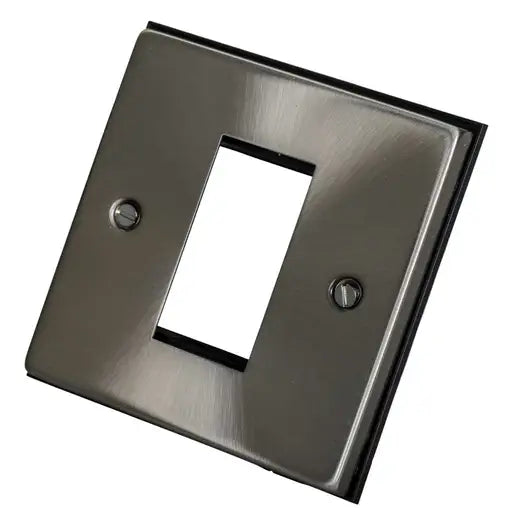 Click Scolmore Deco Plus DPSS310 1 Gang Plate 1 Apertures Insert - Stainless Steel
