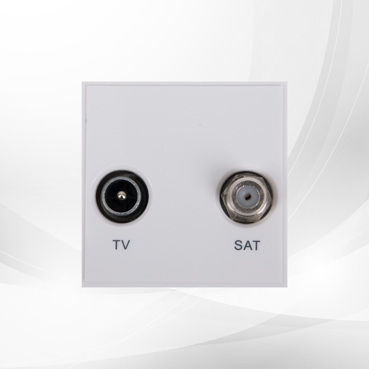 Triax Diplex TV SAT Module (50 x 50mm) - White