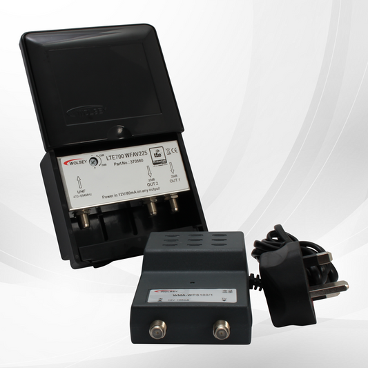 LTE700 WFAV 225 Masthead Kit, 10-25dB Gain, 2 outputs, 1 output PSU