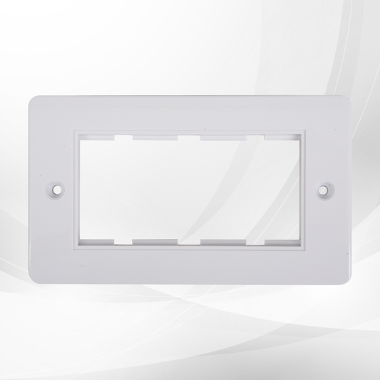Triax 2 Gang 4 Module Bevel Edge Plate