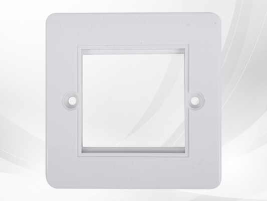 Triax 1 Gang 2 Module White Bevel Edge Plate